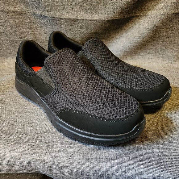 Men\'s Size 11.5 Skechers Work Black Relaced Fit Slip Resistant Slip On Shoes main image 8